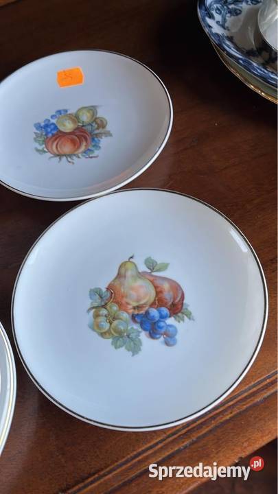 Patera i 5 talerzyków deserowych Z owocami Antyki, Sztuka, Kolekcje Gdańsk