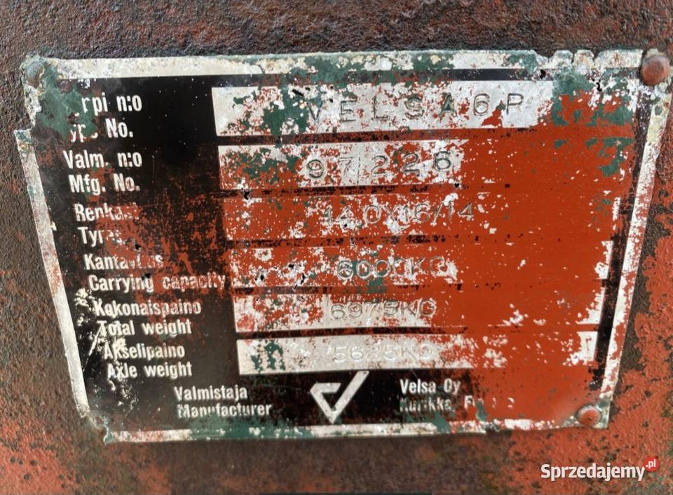 Przyczepa rolnicza velsa 6 tonowa Przyczepy rolnicze
