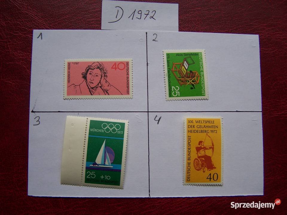 Niemcy 1972 MNH Znaczki z roczników WYBIERAJ śląskie Tychy sprzedam