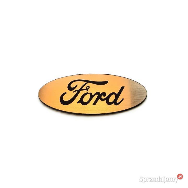Emblemat Ford 30x12mm złoty naklejka znaczek Radom