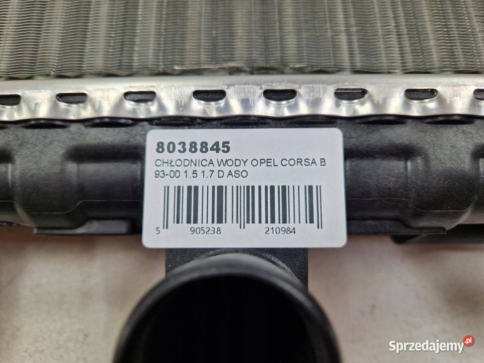 CHŁODNICA WODY OPEL CORSA C 20002006 8038845