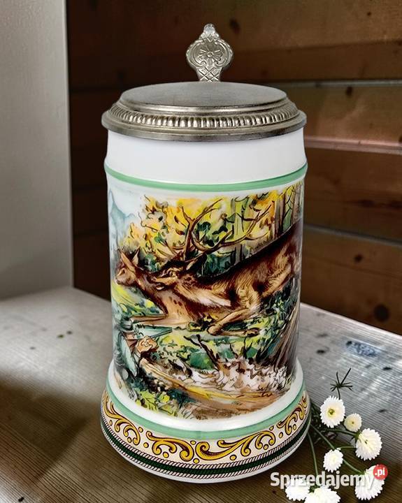 Wyprzedaż Kufel do piwa BMF Bierseidel motyw Porcelana i szkło Bronisze