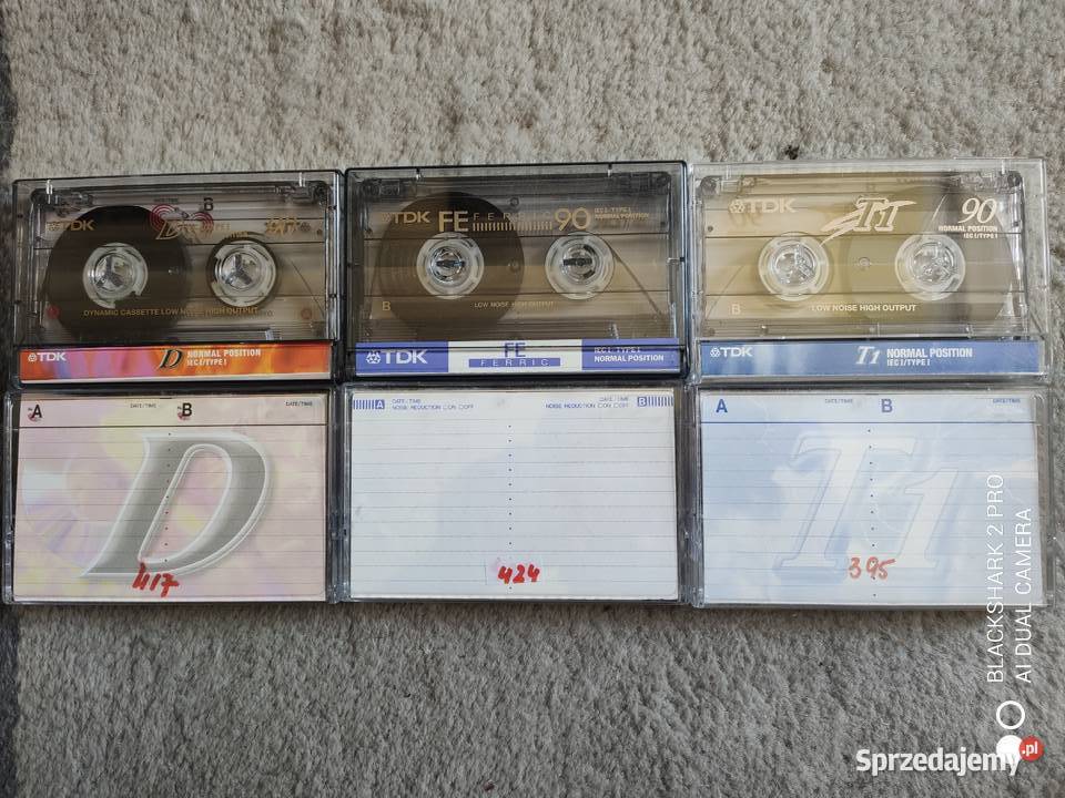 kasety magnetofonowe Sony, TDK, Emtec