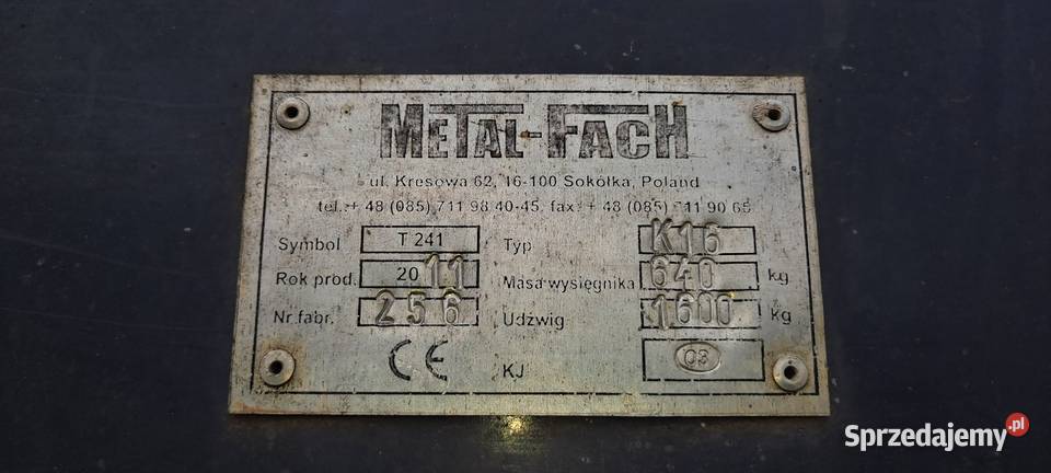 Ładowacz czołowy MetalFach Grajewo sprzedam