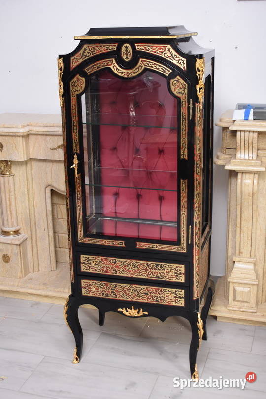 Ekskluzywna Witryna Boulle Przeszklona Rzeźbiona Kraków
