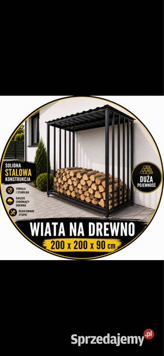 Drewutnia wiata na drewno opałowe solidna cała Kębłowo sprzedam