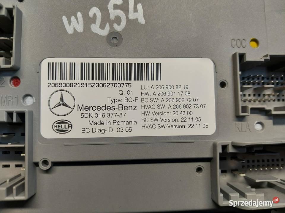 Mercedes W254 GLC 220d MODUŁ STEROWNIK osobowe