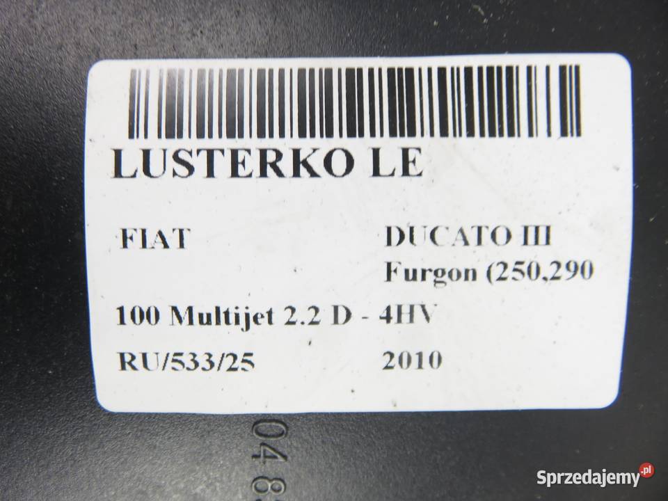 LUSTERKO LEWE FIAT DUCATO III