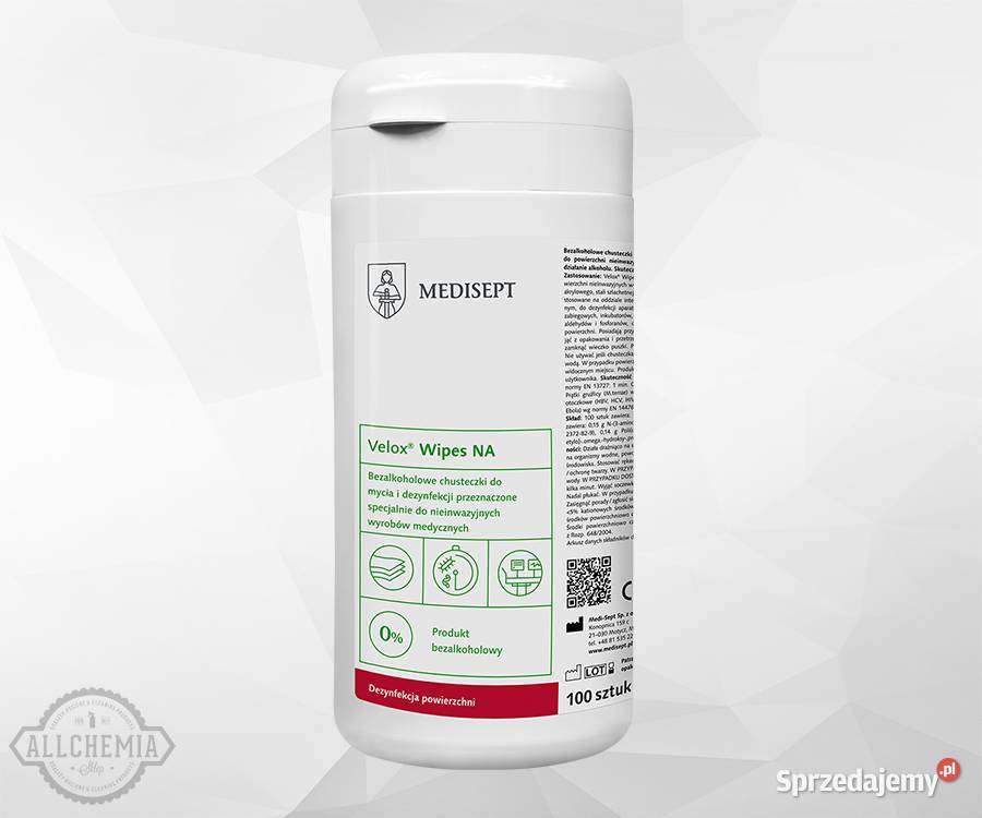 VELOX WIPES NA CHUSTECZKI BEZALKOHOLOWE do Łódź