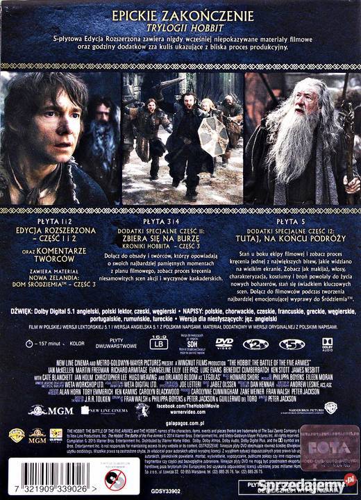 HOBBIT BITWA PIĘCIU ARMII EDYCJA ROZSZERZONA 5 Kultura i Rozrywka