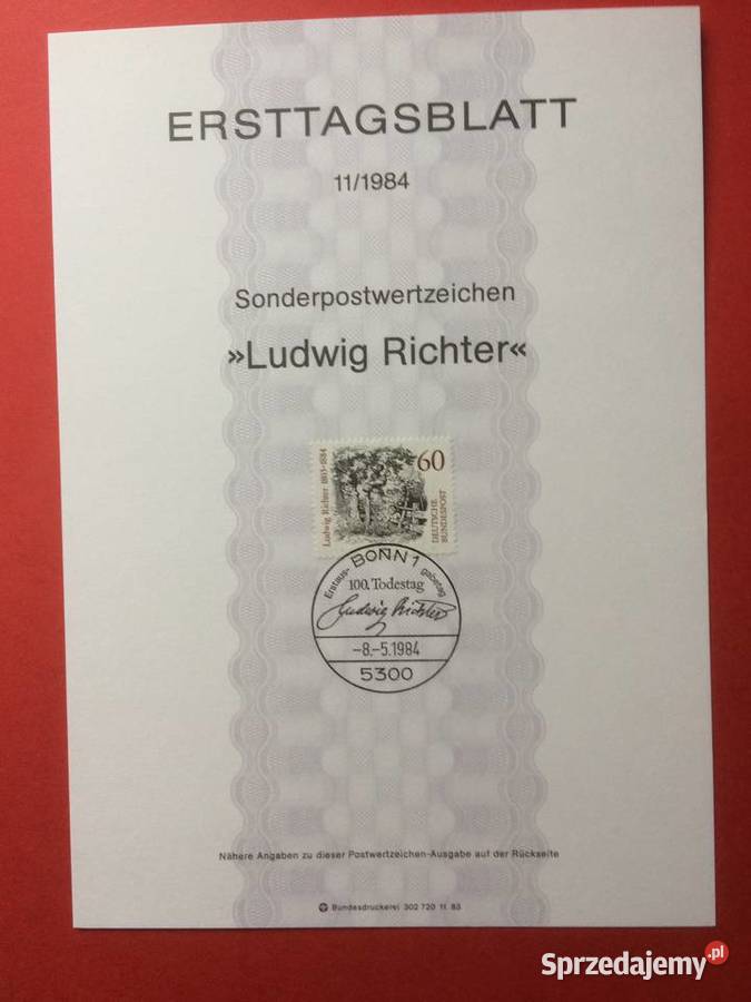 557 Niemiecki Specjalny Znaczek Pocztowy