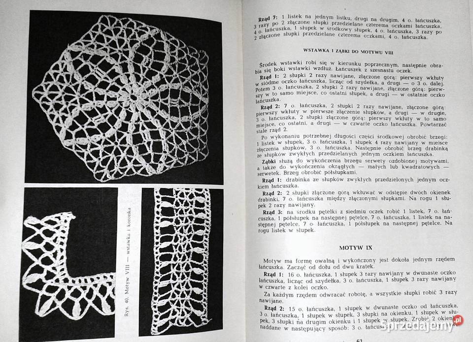 Serwetki Konfekcja szydełkowa Helena Gawrońska Chełm