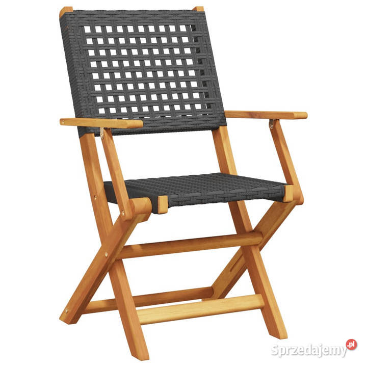 3cz zestaw mebli bistro czarny rattan PE i