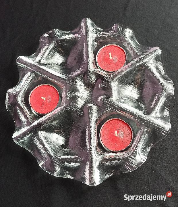 Finlandia szkło artystyczne MUURLA świecznik małopolskie Jasień