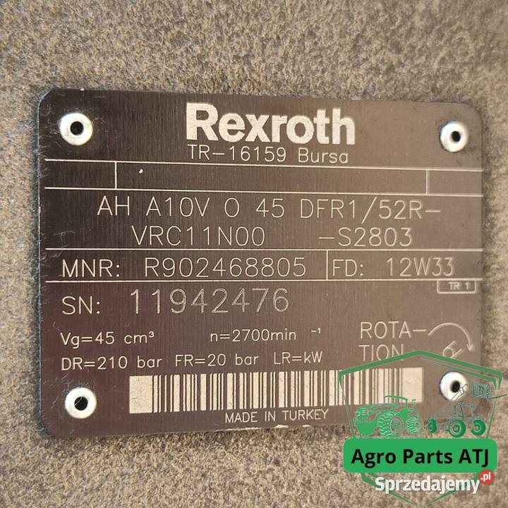 Pompa AH A10VO45 DFR152RVRC11N00 Rexroth Merlo Ciechanowiec