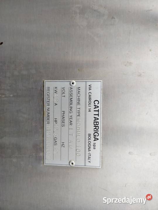 Pasteryzator cukierniczy Cattabriga Modulo 100 Giżycko