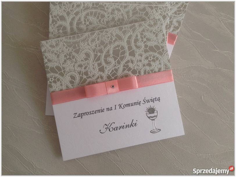 Zaproszenia na chrzest komunię Łuków