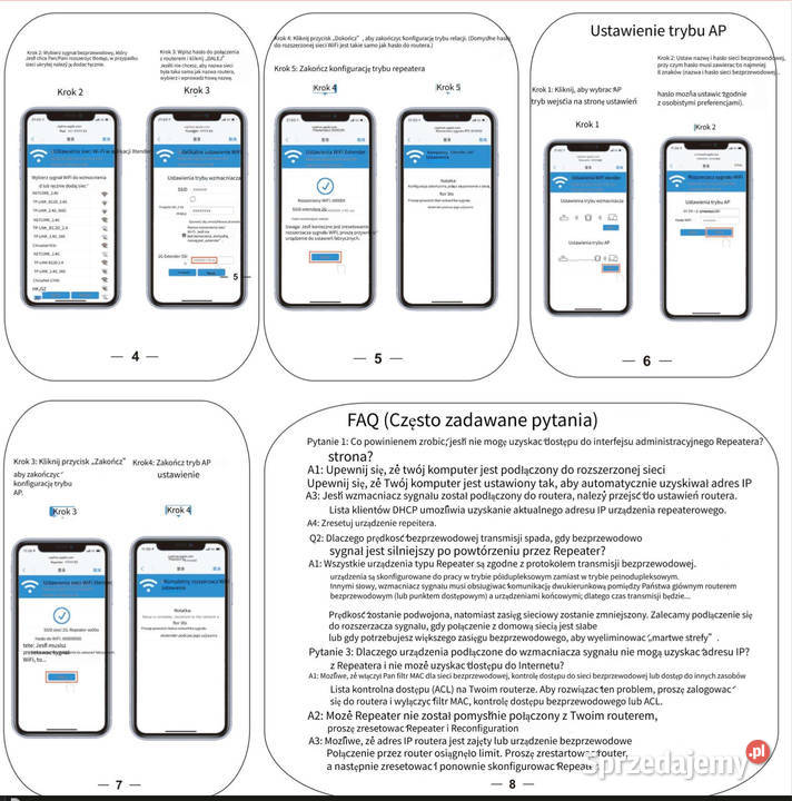 Wzmacniacz Wi Fi FastEthernet 100Mbit Internet i komunikacja Swarzędz