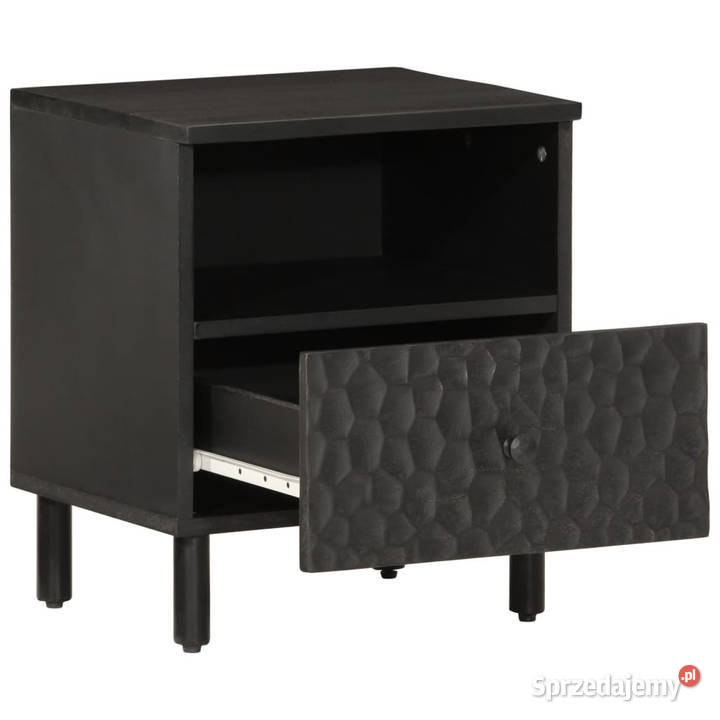 Szafka nocna czarna 40x33x46 lite drewno mango mazowieckie Warszawa