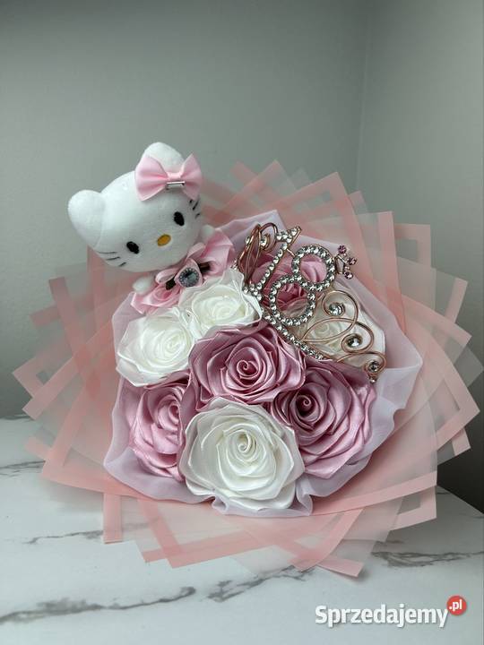 Wieczne róże bukiet handmade prezent niej