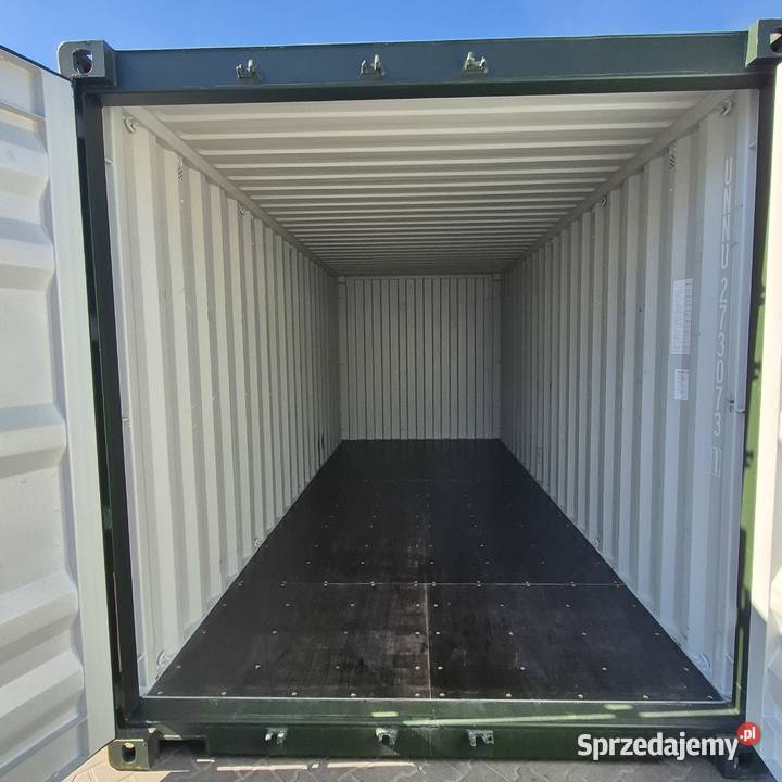 Kontenery morskie 20 DV OW kolor zielony RAL Magazynowanie