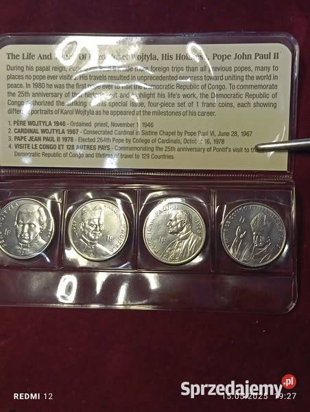 ET 1 FRAKONGO CONGO ZESTAW 4 MONNC 2004 PAPIERZ Warszawa sprzedam