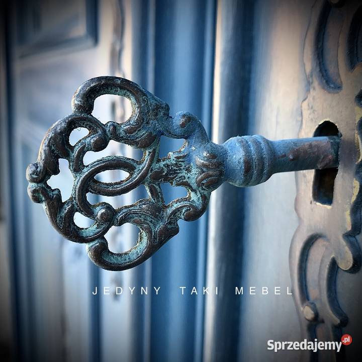 Kredenswitryna vintage niebieski shabby chic podkarpackie Jarosław