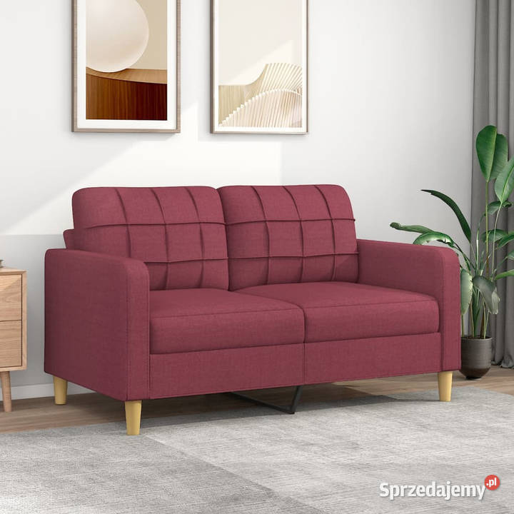Sofa 2osobowa winna czerwień 140 tapicerowana mazowieckie