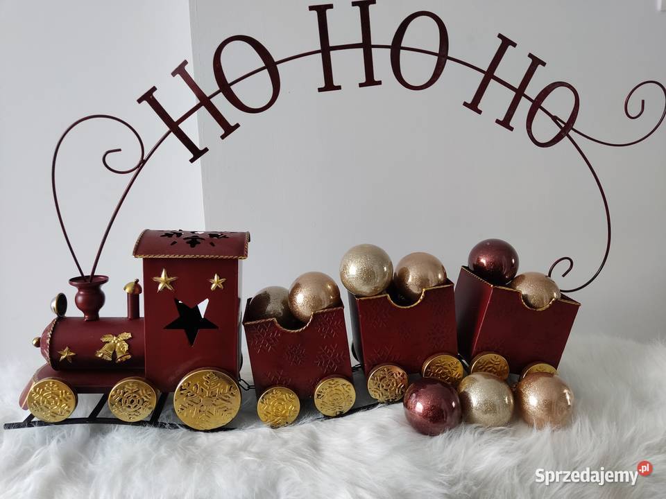 CZERWONY POCIĄG ŚWIATECZNA DEKORACJA Dekoracje i ozdoby