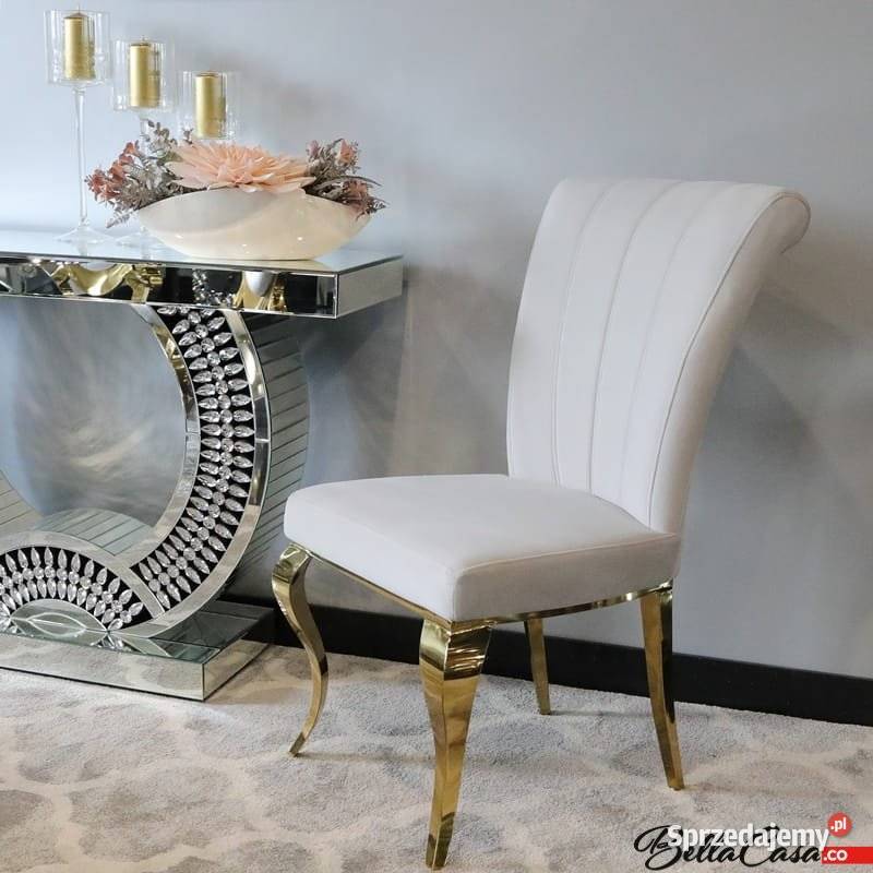 Krzesła glamour Złote Livio Różne Kolory Do