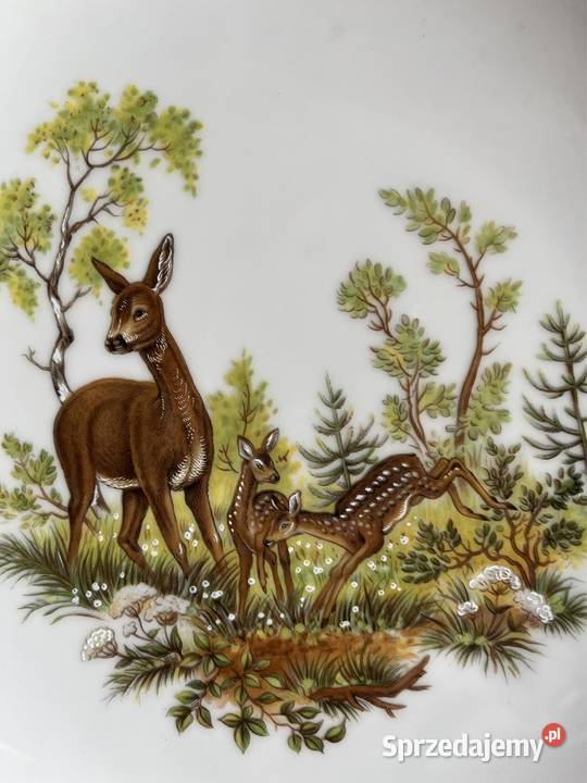 Talerzyk z sarnami Syg Winterling Rslau Bavaria Porcelana i szkło pomorskie Gdańsk
