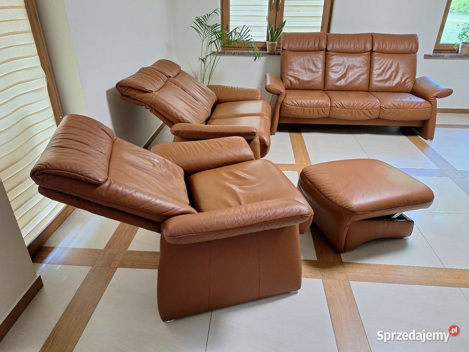 Sofy skórzane skóra naturalna RELAX kolor Koniak Tarnów