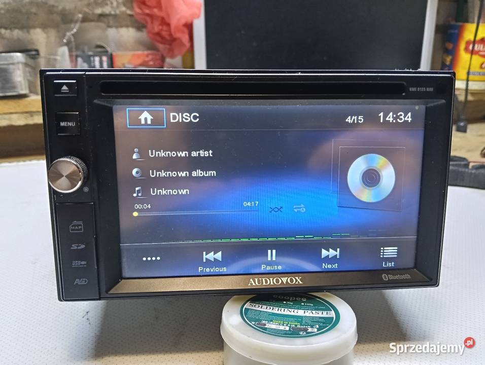 radioodtwarzacz samochodowy Audiovox VME 9125NAV Drążdżewo Nowe