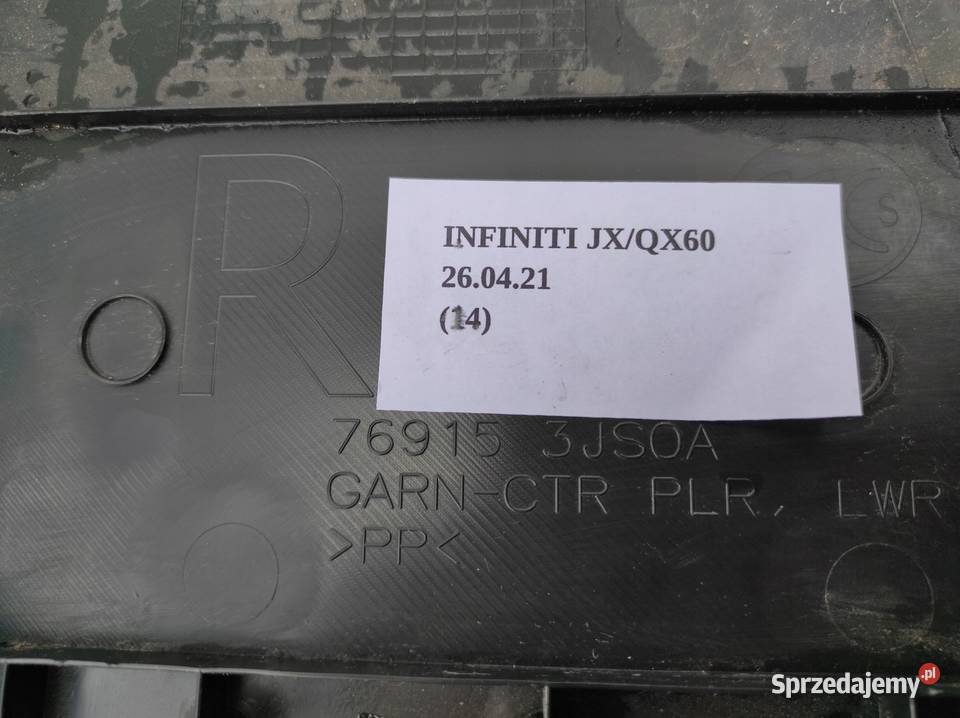 OSŁONA SŁUPKA ŚRODKOWEGO PRAWA INFINITI QX60 JX Nowy Tomyśl