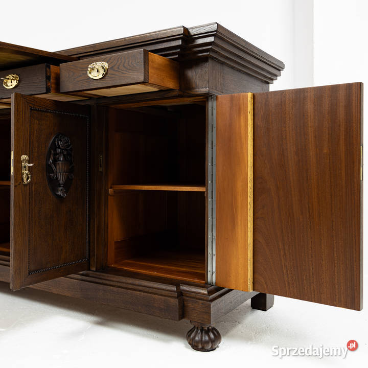 Duża Komoda Stylowa Bufet Czterodrzwiowy Antyk Meble wielkopolskie Swarzędz