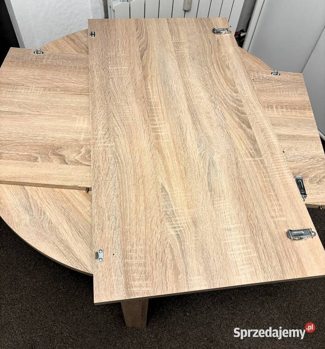 Okrągły rozkładany stół 4 krzesła Szczecin