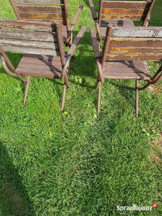 Krzesło krzesła drewno metalowa rurka z wielkopolskie Głogowa sprzedam