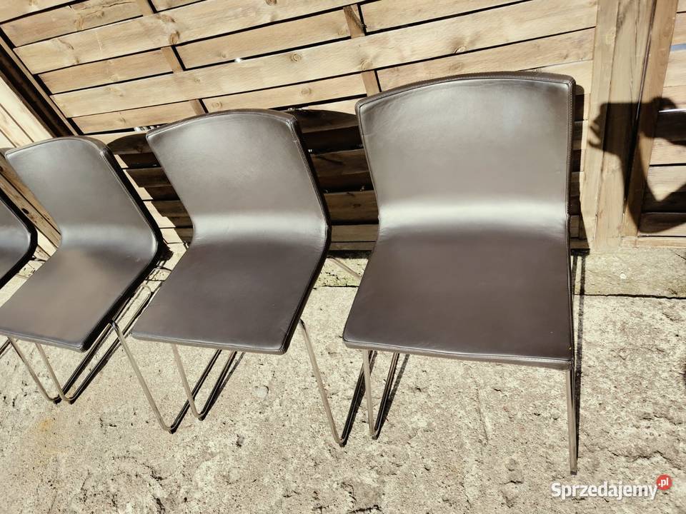 4 x krzesło IKEA Bernhard skóra naturalna Warszawa