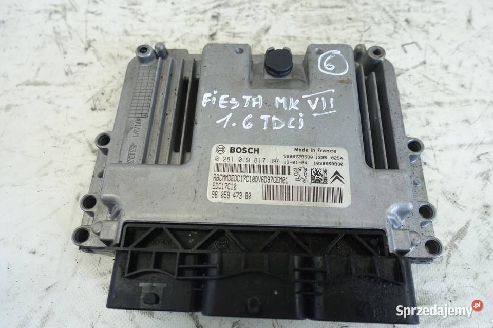 Fiesta MK7 16 TDCI STEROWNIK SILNIKA 0281019817 osobowe sprzedam