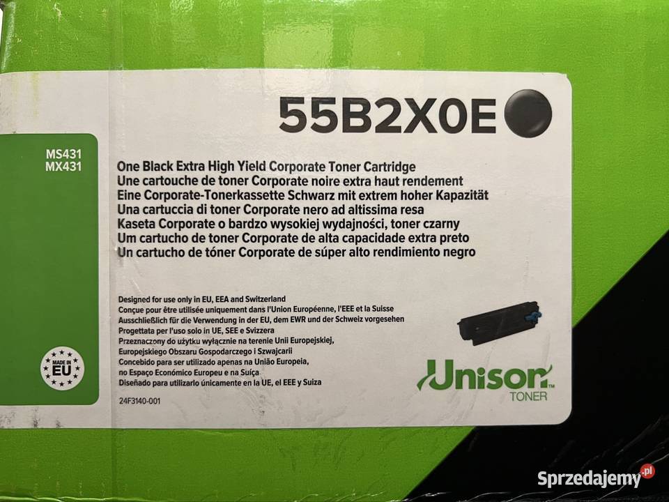 NOWY ORYGINALNY Lexmark 55B2X0E Black High Yield Chorzów