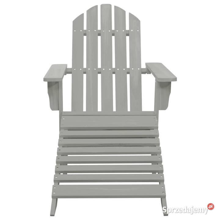 Fotel ogrodowy z podnóżkiem drewniany szary45700 Warszawa