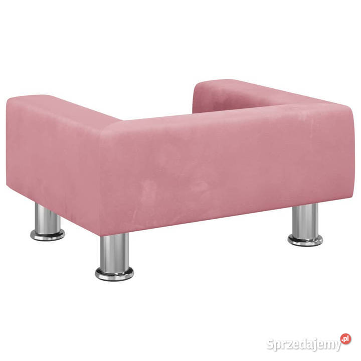 Sofa dzieci różowa 50x40x265 aksamitna WM3196339 Warszawa
