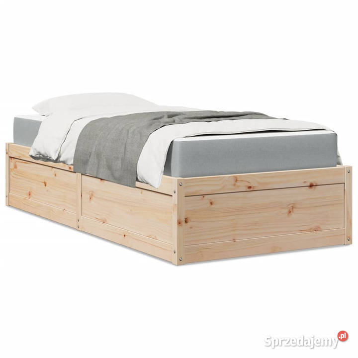 Łóżko z materacem lite drewno sosnowe 100x200 Warszawa