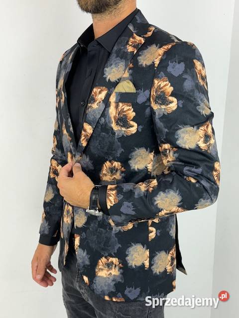 GIOVANNI PERA Marynarka męska D627 czarna w Odzież codzienna wielkopolskie Ostrów Wielkopolski