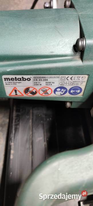 Przecinarka do metalu Metabo