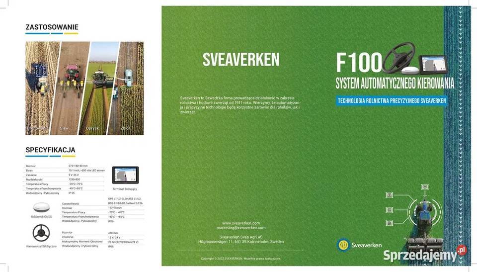 Sveaverken F100 System autmatycznego kierowania Łowicz