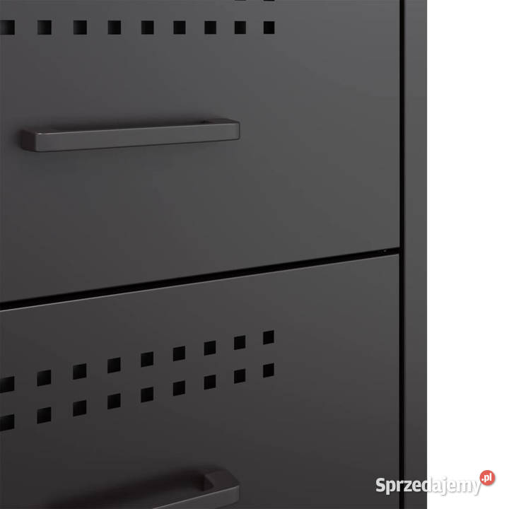 Szafki nocne 2 czarne 36x39x505 stal WM842923 Warszawa