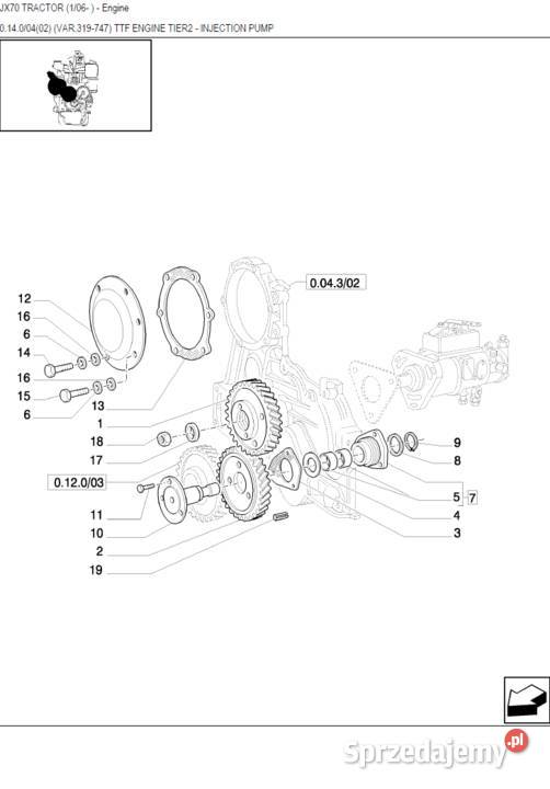 CASE JX 70 katalog części Polsku Gdańsk sprzedam