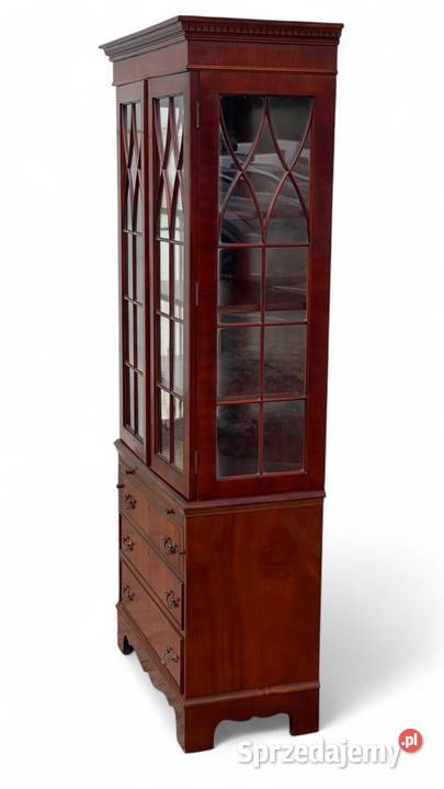 Angielska mahoniowa biblioteczka z pomocnikiem i Meble Gryfice sprzedam
