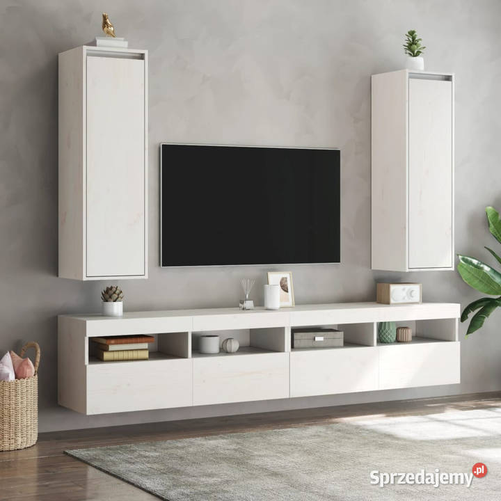Szafki ścienne 2 białe 30x30x100 drewno sosnowe Warszawa sprzedam
